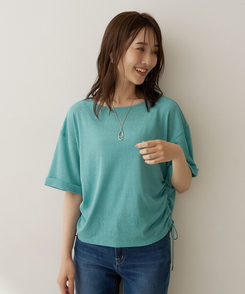 UNTITLED(アンタイトル)の「ドロストプルオーバージャージ(Tシャツ/カットソー・レディース・ホワイト/ブラック/グリーン・04/44/48/50/00/02)」の13枚目の写真