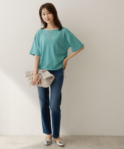 UNTITLED(アンタイトル)の「ドロストプルオーバージャージ(Tシャツ/カットソー・レディース・ホワイト/ブラック/グリーン・04/44/48/50/00/02)」の14枚目の写真