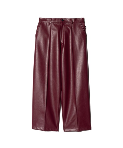 glamb(グラム)の「Synth Leather Baggy Slacks / シンセレザーバギースラックス(スラックス・メンズ・ブラック/ワイン・S/M/L)」の4枚目の写真