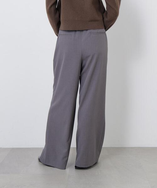 N.(N. Natural Beauty Basic)(エヌエヌナチュラルビューティーベーシック)の「ストライプワイドパンツ(その他パンツ・レディース・グレー/キャメル・SMALL/MEDIUM)」の5枚目の写真