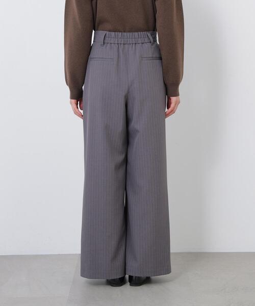 N.(N. Natural Beauty Basic)(エヌエヌナチュラルビューティーベーシック)の「ストライプワイドパンツ(その他パンツ・レディース・グレー/キャメル・SMALL/MEDIUM)」の13枚目の写真