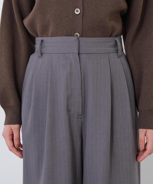 N.(N. Natural Beauty Basic)(エヌエヌナチュラルビューティーベーシック)の「ストライプワイドパンツ(その他パンツ・レディース・グレー/キャメル・SMALL/MEDIUM)」の14枚目の写真