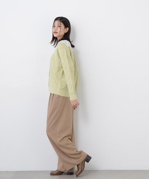 N.(N. Natural Beauty Basic)(エヌエヌナチュラルビューティーベーシック)の「ストライプワイドパンツ(その他パンツ・レディース・グレー/キャメル・SMALL/MEDIUM)」の22枚目の写真