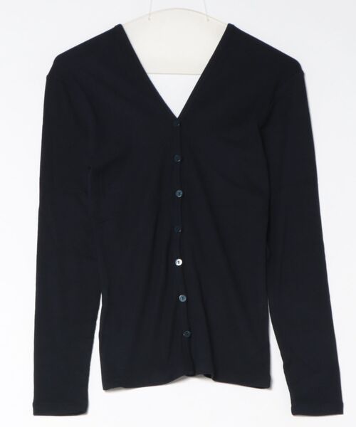 PISCESS(パイシス)の「RIBBED BUTTON CARDIGAN(カーディガン/ボレロ・レディース・ピンク/ネイビー・FREE)」の7枚目の写真
