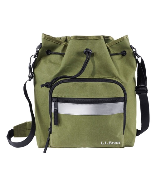 L.L.Bean(エルエルビーン)の「ビニロン/コットン・ドローストリング・バッグ(ショルダーバッグ・レディース・グリーン/カーキブラウン/ブラック・ONE SIZE)」の3枚目の写真