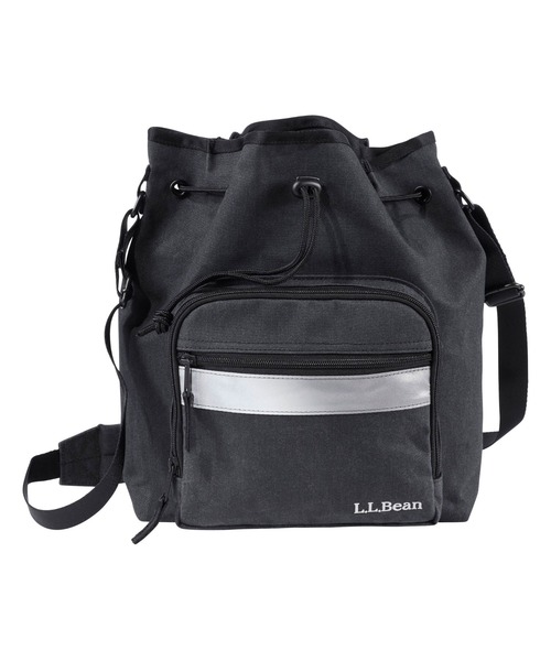 L.L.Bean(エルエルビーン)の「ビニロン/コットン・ドローストリング・バッグ(ショルダーバッグ・レディース・グリーン/カーキブラウン/ブラック・ONE SIZE)」の2枚目の写真