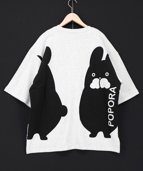 ScoLar（スカラー）の「363107：エンドレスポポラ柄Tシャツ（Tシャツ/カットソー・レディース・ブラウン/ブラック/オートミール・M）」の10枚目の写真