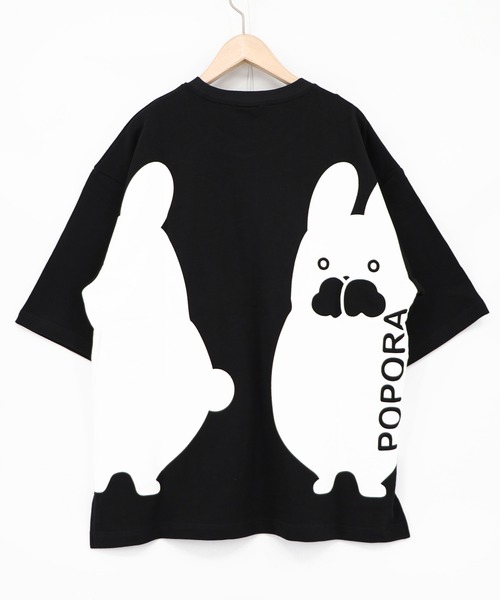 ScoLar（スカラー）の「363107：エンドレスポポラ柄Tシャツ（Tシャツ/カットソー・レディース・ブラウン/ブラック/オートミール・M）」の12枚目の写真
