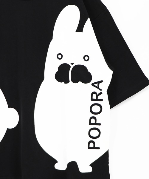 ScoLar（スカラー）の「363107：エンドレスポポラ柄Tシャツ（Tシャツ/カットソー・レディース・ブラウン/ブラック/オートミール・M）」の13枚目の写真