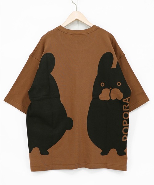 ScoLar（スカラー）の「363107：エンドレスポポラ柄Tシャツ（Tシャツ/カットソー・レディース・ブラウン/ブラック/オートミール・M）」の14枚目の写真
