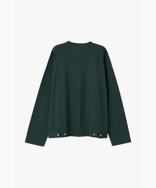 agnes b.(アニエスベー)の「メンズ オーガニックコットン 長袖 カーディガンプレッション(カーディガン/ボレロ・メンズ・グリーン・1/2/3)」の2枚目の写真