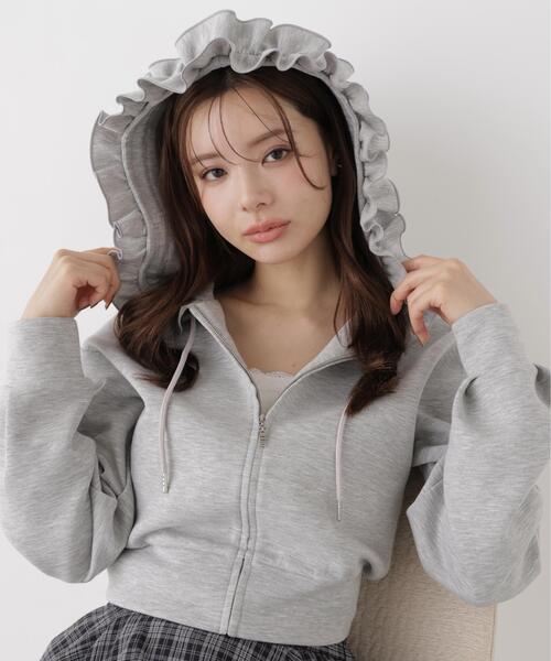 PROPORTION BODY DRESSING(プロポーションボディドレッシング)の「<a>フリルパーカー / 1216260902(パーカー・レディース・グレー系その他/ホワイト系その他・FREE)」の12枚目の写真