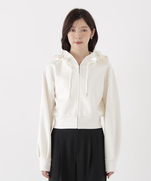 PROPORTION BODY DRESSING(プロポーションボディドレッシング)の「<a>フリルパーカー / 1216260902(パーカー・レディース・グレー系その他/ホワイト系その他・FREE)」の4枚目の写真