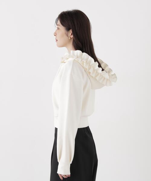 PROPORTION BODY DRESSING(プロポーションボディドレッシング)の「<a>フリルパーカー / 1216260902(パーカー・レディース・グレー系その他/ホワイト系その他・FREE)」の5枚目の写真