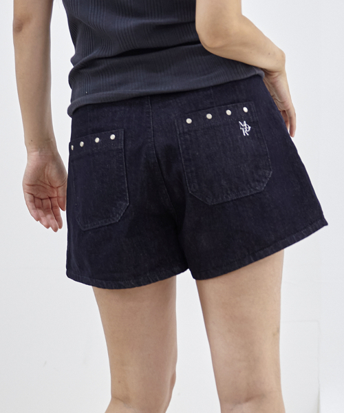 millioncor（ミリオンコール）の「ノンフェイドスタッズデニムショーツ（ダークブルー）（その他パンツ・レディース・その他・SMALL/MEDIUM/LARGE）」の10枚目の写真