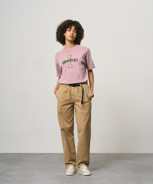 Gramicci(グラミチ)の「BONE TEE PIGMENT DYED|ボーンTシャツピグメントダイ(Tシャツ/カットソー・メンズ・セージグリーン/ライラック/ナチュラル・S/M/XL/2XL)」の9枚目の写真