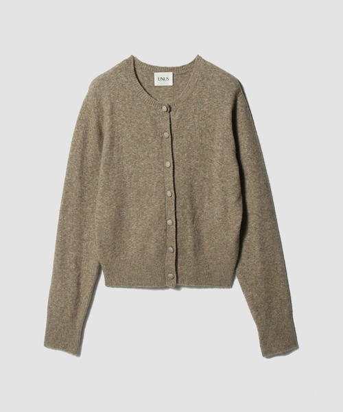 UNUS（ユナス）の「UNUS / Covered Button Knit Cardigan（カーディガン/ボレロ・レディース・ベージュ/レッド・FREE）」の3枚目の写真