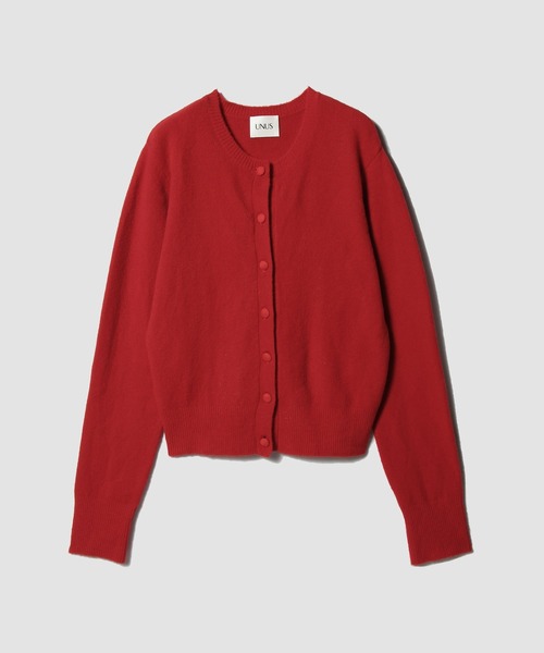 UNUS（ユナス）の「UNUS / Covered Button Knit Cardigan（カーディガン/ボレロ・レディース・ベージュ/レッド・FREE）」の5枚目の写真