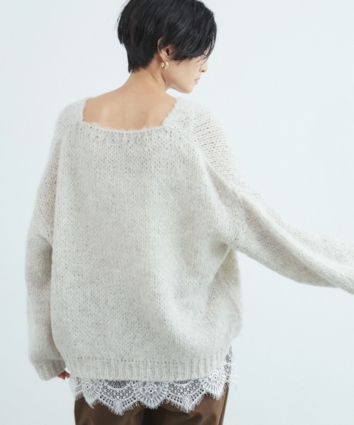 TRICOTS JEAN MARC(トリコットジーンマルク)の「BARNYARDSTORM / TRICOTS JEAN MARC / Vネックニット(ニット/セーター・レディース・ベージュ/オフホワイト/ピンク・FREE)」の6枚目の写真