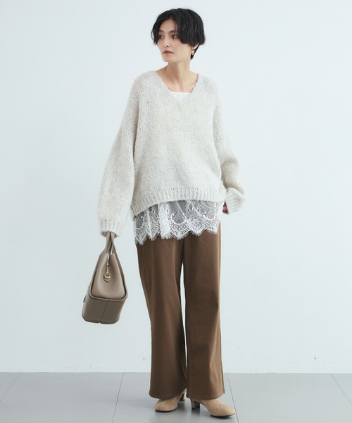 TRICOTS JEAN MARC(トリコットジーンマルク)の「BARNYARDSTORM / TRICOTS JEAN MARC / Vネックニット(ニット/セーター・レディース・ベージュ/オフホワイト/ピンク・FREE)」の22枚目の写真