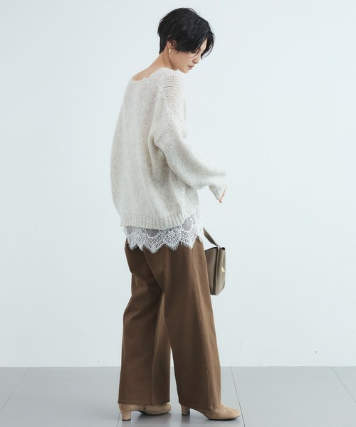 TRICOTS JEAN MARC(トリコットジーンマルク)の「BARNYARDSTORM / TRICOTS JEAN MARC / Vネックニット(ニット/セーター・レディース・ベージュ/オフホワイト/ピンク・FREE)」の8枚目の写真