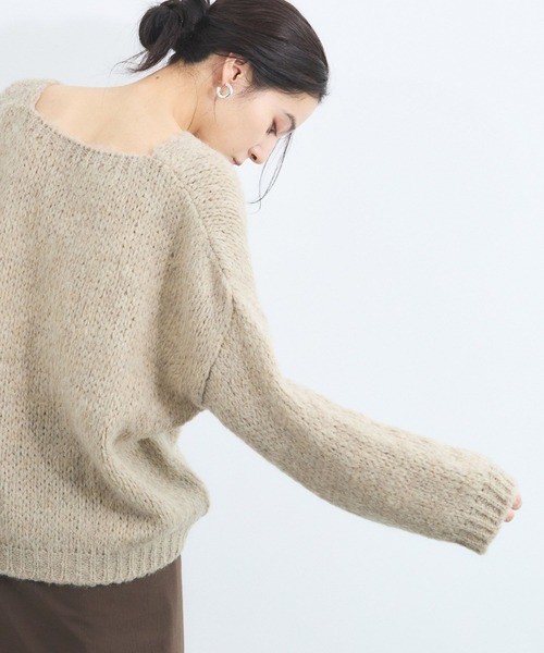 TRICOTS JEAN MARC(トリコットジーンマルク)の「BARNYARDSTORM / TRICOTS JEAN MARC / Vネックニット(ニット/セーター・レディース・ベージュ/オフホワイト/ピンク・FREE)」の11枚目の写真