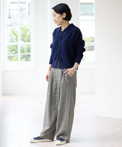 IENA(イエナ)の「ツイードタックフォルムパンツ(スラックス・レディース・チャコールグレー/ブラウン・38/40/36/34)」の17枚目の写真
