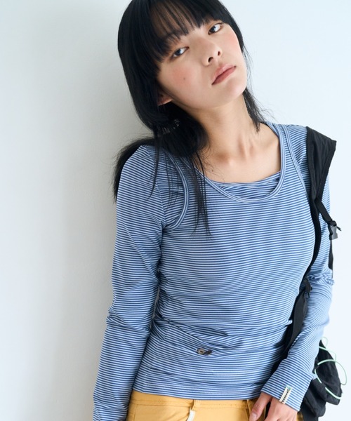 common gull products.(コモンガルプロダクツ)の「同じ帰り道のタンクとロンtee(Tシャツ/カットソー・レディース・ブラウン系/イエロー系/ブルー系・SMALL/LARGE/MEDIUM)」の10枚目の写真
