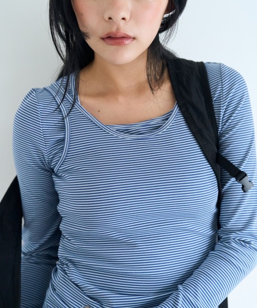 common gull products.(コモンガルプロダクツ)の「同じ帰り道のタンクとロンtee(Tシャツ/カットソー・レディース・ブラウン系/イエロー系/ブルー系・SMALL/LARGE/MEDIUM)」の16枚目の写真
