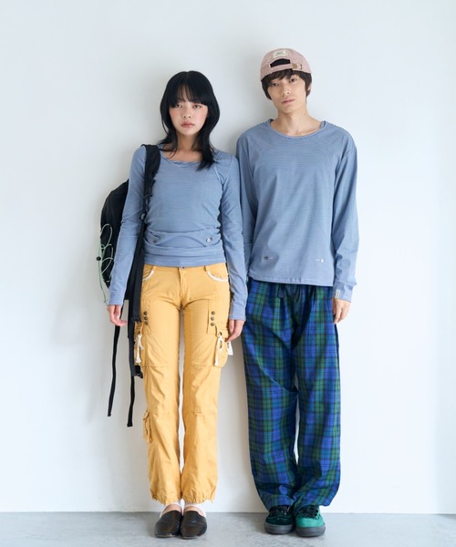 common gull products.(コモンガルプロダクツ)の「同じ帰り道のタンクとロンtee(Tシャツ/カットソー・レディース・ブラウン系/イエロー系/ブルー系・SMALL/LARGE/MEDIUM)」の19枚目の写真
