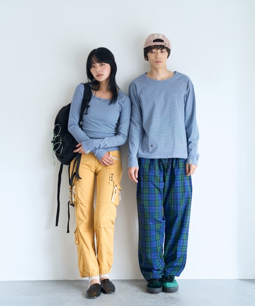 common gull products.(コモンガルプロダクツ)の「同じ帰り道のタンクとロンtee(Tシャツ/カットソー・レディース・ブラウン系/イエロー系/ブルー系・SMALL/LARGE/MEDIUM)」の20枚目の写真