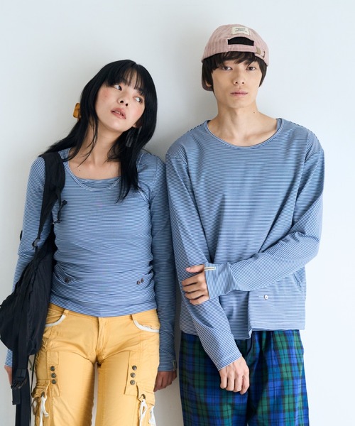 common gull products.(コモンガルプロダクツ)の「同じ帰り道のタンクとロンtee(Tシャツ/カットソー・レディース・ブラウン系/イエロー系/ブルー系・SMALL/LARGE/MEDIUM)」の21枚目の写真