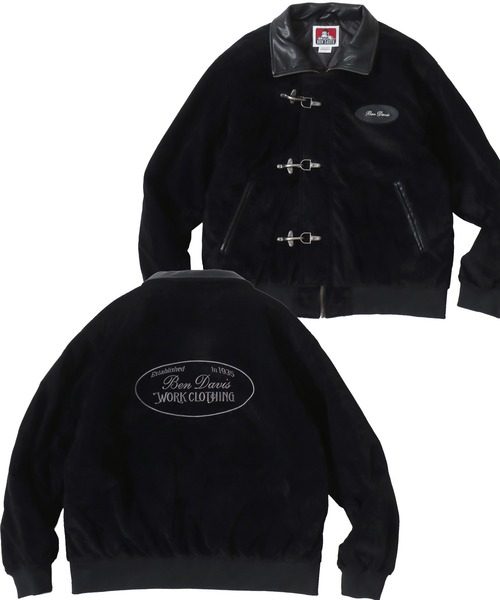 BEN DAVIS(ベンデイビス)の「BEN DAVIS/ベンデイビス FAUX SUEDE RESCUE JACKET/オーバーサイズ フェイクスウェード ワッペン刺繍 レスキュージャケット/ファイヤーマンジャケット/中綿ジャケット/レディース メンズ(ブルゾン・メンズ・ブラック/ブラウン・XL/L/M)」の1枚目の写真