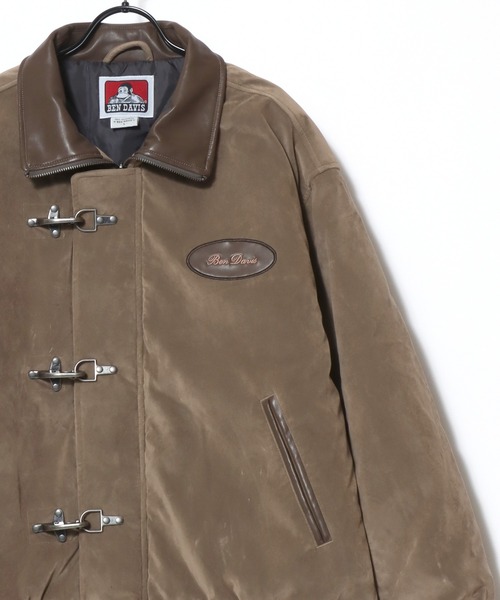 BEN DAVIS(ベンデイビス)の「BEN DAVIS/ベンデイビス FAUX SUEDE RESCUE JACKET/オーバーサイズ フェイクスウェード ワッペン刺繍 レスキュージャケット/ファイヤーマンジャケット/中綿ジャケット/レディース メンズ(ブルゾン・メンズ・ブラック/ブラウン・XL/L/M)」の5枚目の写真
