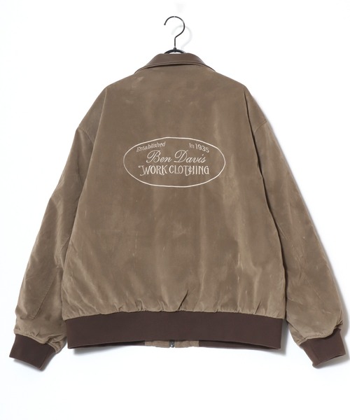 BEN DAVIS(ベンデイビス)の「BEN DAVIS/ベンデイビス FAUX SUEDE RESCUE JACKET/オーバーサイズ フェイクスウェード ワッペン刺繍 レスキュージャケット/ファイヤーマンジャケット/中綿ジャケット/レディース メンズ(ブルゾン・メンズ・ブラック/ブラウン・XL/L/M)」の10枚目の写真