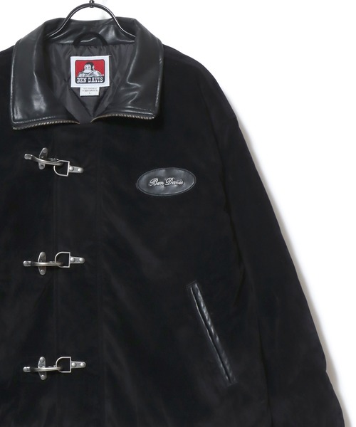 BEN DAVIS(ベンデイビス)の「BEN DAVIS/ベンデイビス FAUX SUEDE RESCUE JACKET/オーバーサイズ フェイクスウェード ワッペン刺繍 レスキュージャケット/ファイヤーマンジャケット/中綿ジャケット/レディース メンズ(ブルゾン・メンズ・ブラック/ブラウン・XL/L/M)」の3枚目の写真