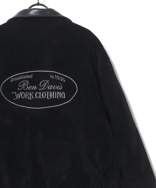 BEN DAVIS(ベンデイビス)の「BEN DAVIS/ベンデイビス FAUX SUEDE RESCUE JACKET/オーバーサイズ フェイクスウェード ワッペン刺繍 レスキュージャケット/ファイヤーマンジャケット/中綿ジャケット/レディース メンズ(ブルゾン・メンズ・ブラック/ブラウン・XL/L/M)」の4枚目の写真