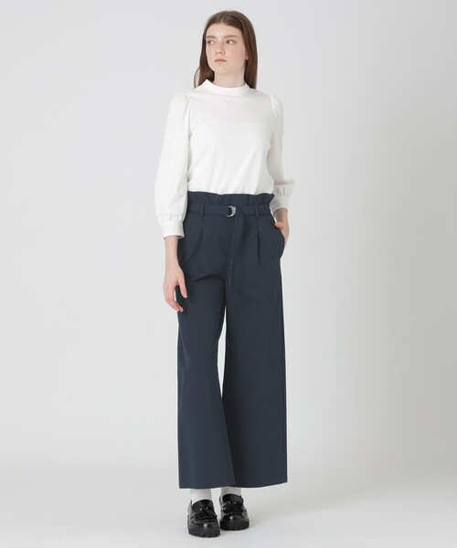 BLUE LABEL CRESTBRIDGE（ブルーレーベルクレストブリッジ）の「フリルディテールハイウエストパンツ（その他パンツ・レディース・ダークネイビー/ライトベージュ・36/38/40）」の12枚目の写真