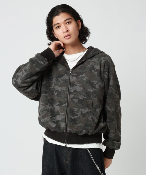 RAGEBLUE(レイジブルー)の「REVERSIBLE CAMOUFLAGE ZIP-UP HOODIE/リバーシブルカモフラ柄ZIPパーカー(パーカー・メンズ・グレー/ブラウン・LARGE/MEDIUM)」の8枚目の写真