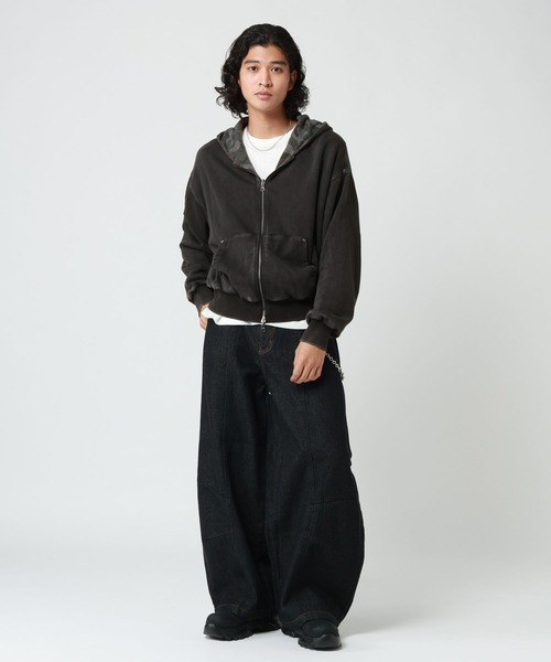 RAGEBLUE(レイジブルー)の「REVERSIBLE CAMOUFLAGE ZIP-UP HOODIE/リバーシブルカモフラ柄ZIPパーカー(パーカー・メンズ・グレー/ブラウン・LARGE/MEDIUM)」の9枚目の写真