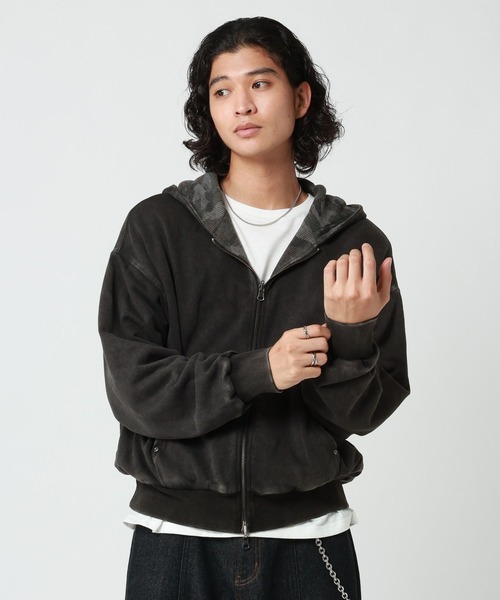 RAGEBLUE(レイジブルー)の「REVERSIBLE CAMOUFLAGE ZIP-UP HOODIE/リバーシブルカモフラ柄ZIPパーカー(パーカー・メンズ・グレー/ブラウン・LARGE/MEDIUM)」の12枚目の写真