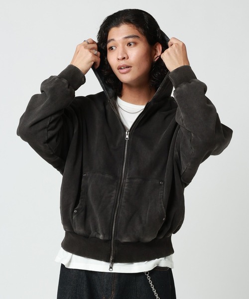 RAGEBLUE(レイジブルー)の「REVERSIBLE CAMOUFLAGE ZIP-UP HOODIE/リバーシブルカモフラ柄ZIPパーカー(パーカー・メンズ・グレー/ブラウン・LARGE/MEDIUM)」の13枚目の写真