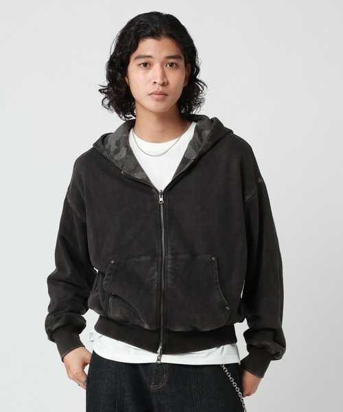 RAGEBLUE(レイジブルー)の「REVERSIBLE CAMOUFLAGE ZIP-UP HOODIE/リバーシブルカモフラ柄ZIPパーカー(パーカー・メンズ・グレー/ブラウン・LARGE/MEDIUM)」の14枚目の写真