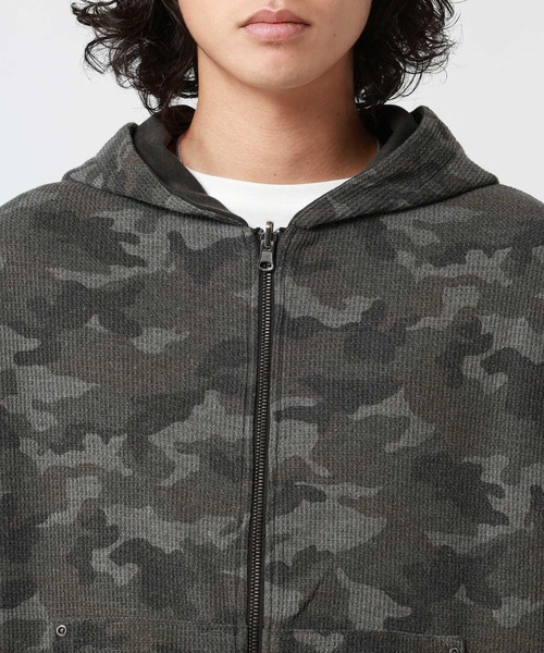 RAGEBLUE(レイジブルー)の「REVERSIBLE CAMOUFLAGE ZIP-UP HOODIE/リバーシブルカモフラ柄ZIPパーカー(パーカー・メンズ・グレー/ブラウン・LARGE/MEDIUM)」の22枚目の写真