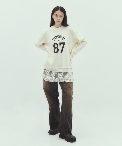 VIVIANO（ヴィヴィアーノ）の「【VIVIANO/ヴィヴィアーノ】《STUDIOUS別注》Circolo Long Sleeve T-Shirt/チルコロロングスリーブTシャツ/ウォッシャブル（Tシャツ/カットソー・レディース・ブラック/ホワイト・FREE）」の3枚目の写真