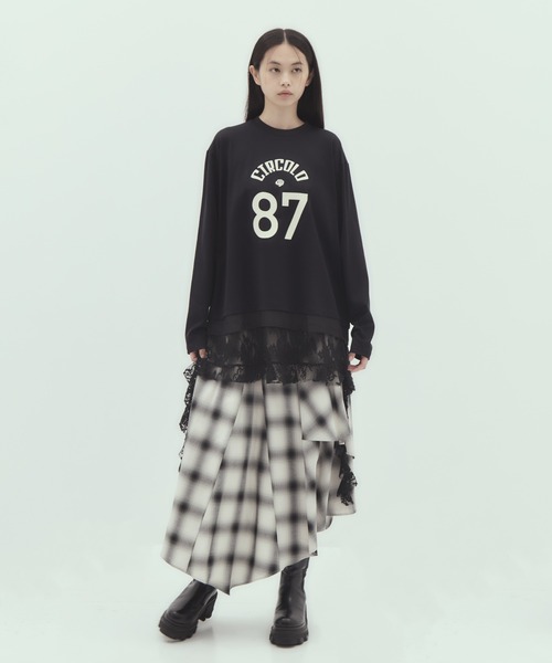 VIVIANO（ヴィヴィアーノ）の「【VIVIANO/ヴィヴィアーノ】《STUDIOUS別注》Circolo Long Sleeve T-Shirt/チルコロロングスリーブTシャツ/ウォッシャブル（Tシャツ/カットソー・レディース・ブラック/ホワイト・FREE）」の9枚目の写真