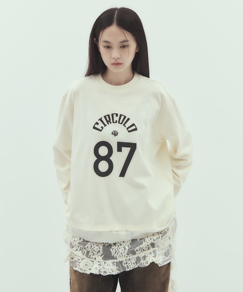 VIVIANO（ヴィヴィアーノ）の「【VIVIANO/ヴィヴィアーノ】《STUDIOUS別注》Circolo Long Sleeve T-Shirt/チルコロロングスリーブTシャツ/ウォッシャブル（Tシャツ/カットソー・レディース・ブラック/ホワイト・FREE）」の6枚目の写真