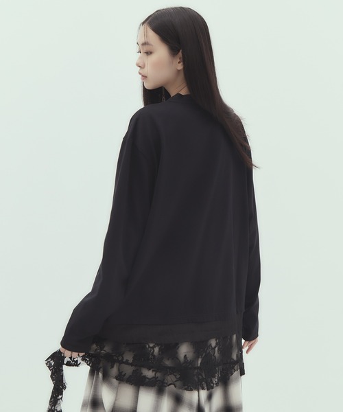 VIVIANO（ヴィヴィアーノ）の「【VIVIANO/ヴィヴィアーノ】《STUDIOUS別注》Circolo Long Sleeve T-Shirt/チルコロロングスリーブTシャツ/ウォッシャブル（Tシャツ/カットソー・レディース・ブラック/ホワイト・FREE）」の13枚目の写真