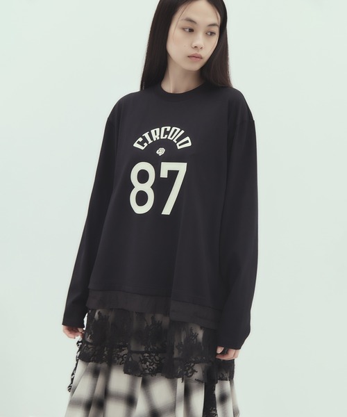 VIVIANO（ヴィヴィアーノ）の「【VIVIANO/ヴィヴィアーノ】《STUDIOUS別注》Circolo Long Sleeve T-Shirt/チルコロロングスリーブTシャツ/ウォッシャブル（Tシャツ/カットソー・レディース・ブラック/ホワイト・FREE）」の11枚目の写真