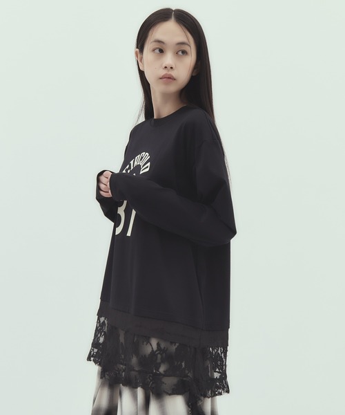 VIVIANO（ヴィヴィアーノ）の「【VIVIANO/ヴィヴィアーノ】《STUDIOUS別注》Circolo Long Sleeve T-Shirt/チルコロロングスリーブTシャツ/ウォッシャブル（Tシャツ/カットソー・レディース・ブラック/ホワイト・FREE）」の12枚目の写真